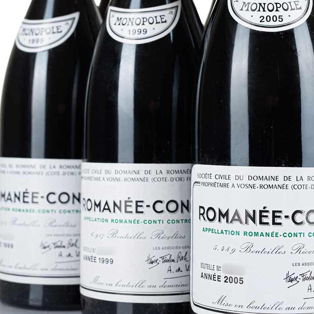 4 bottles 1999 DRC Romanee Conti